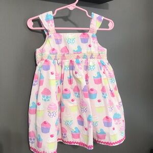 Gymboree 12-18 months hello cupcake pink dress